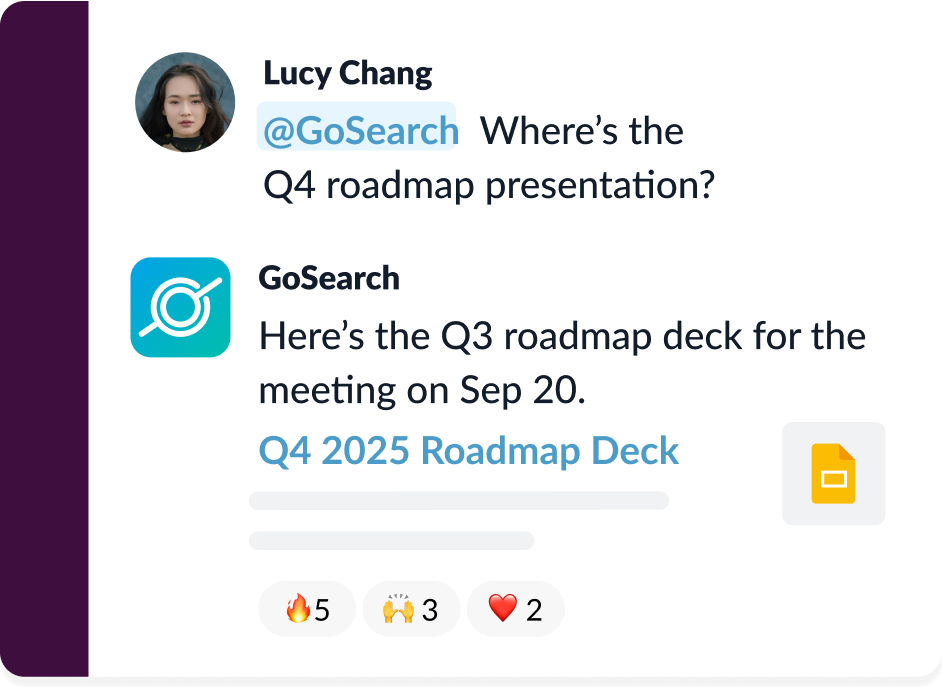 GoSearch Slack integration